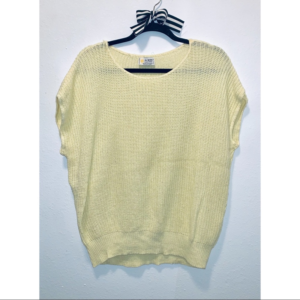 Round Neck Short Sleeve Oversized Knittted Sweater